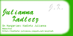 julianna kadletz business card